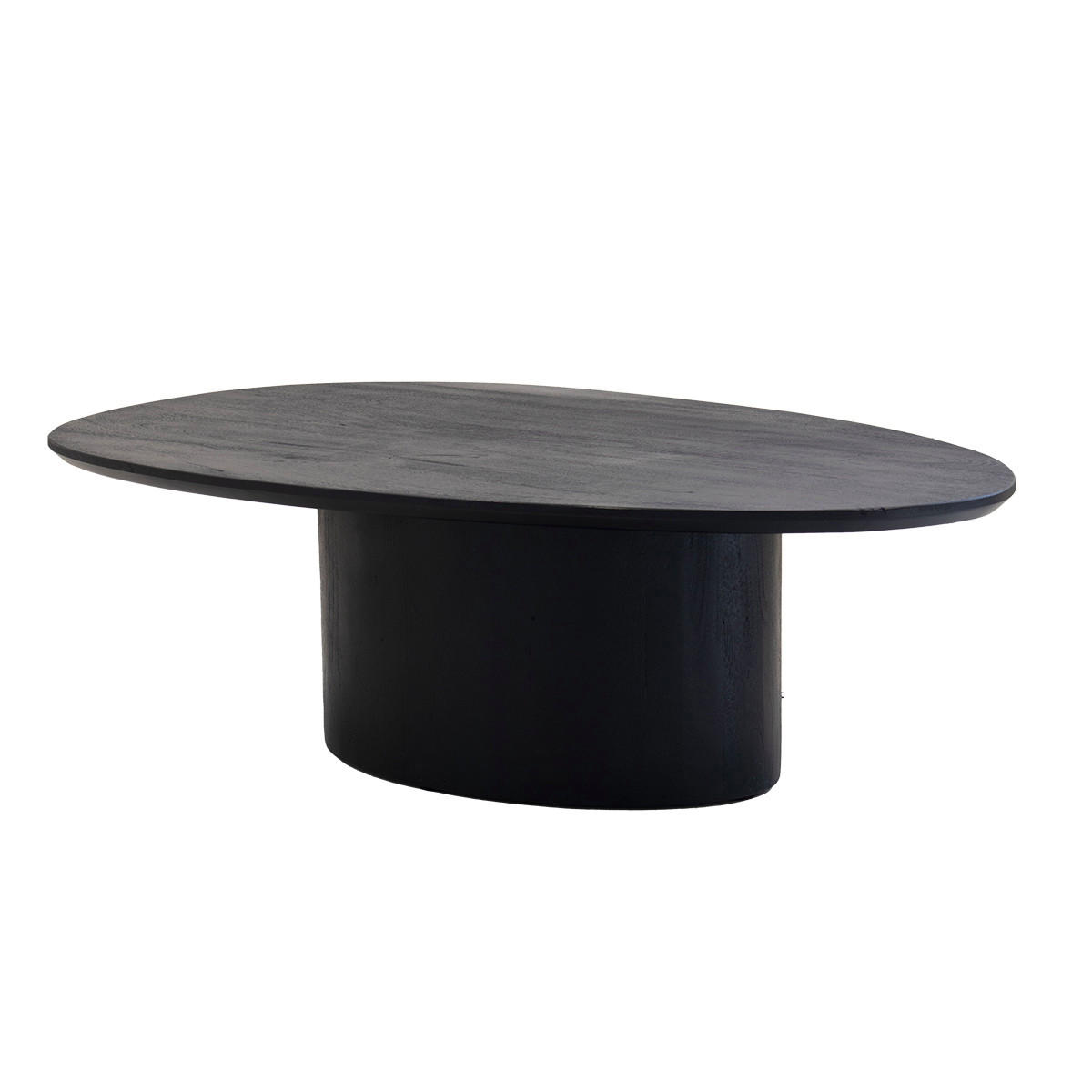 COUCHTISCH organisch aus Mangoholz 110cm, schwarz - Schwarz, Holz (110/70/33cm) - Giga Meubel