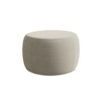 POUF Bouclé Stoff Grau - Taupe/Schwarz, Kunststoff/Textil (76/44/67cm) - Makamii
