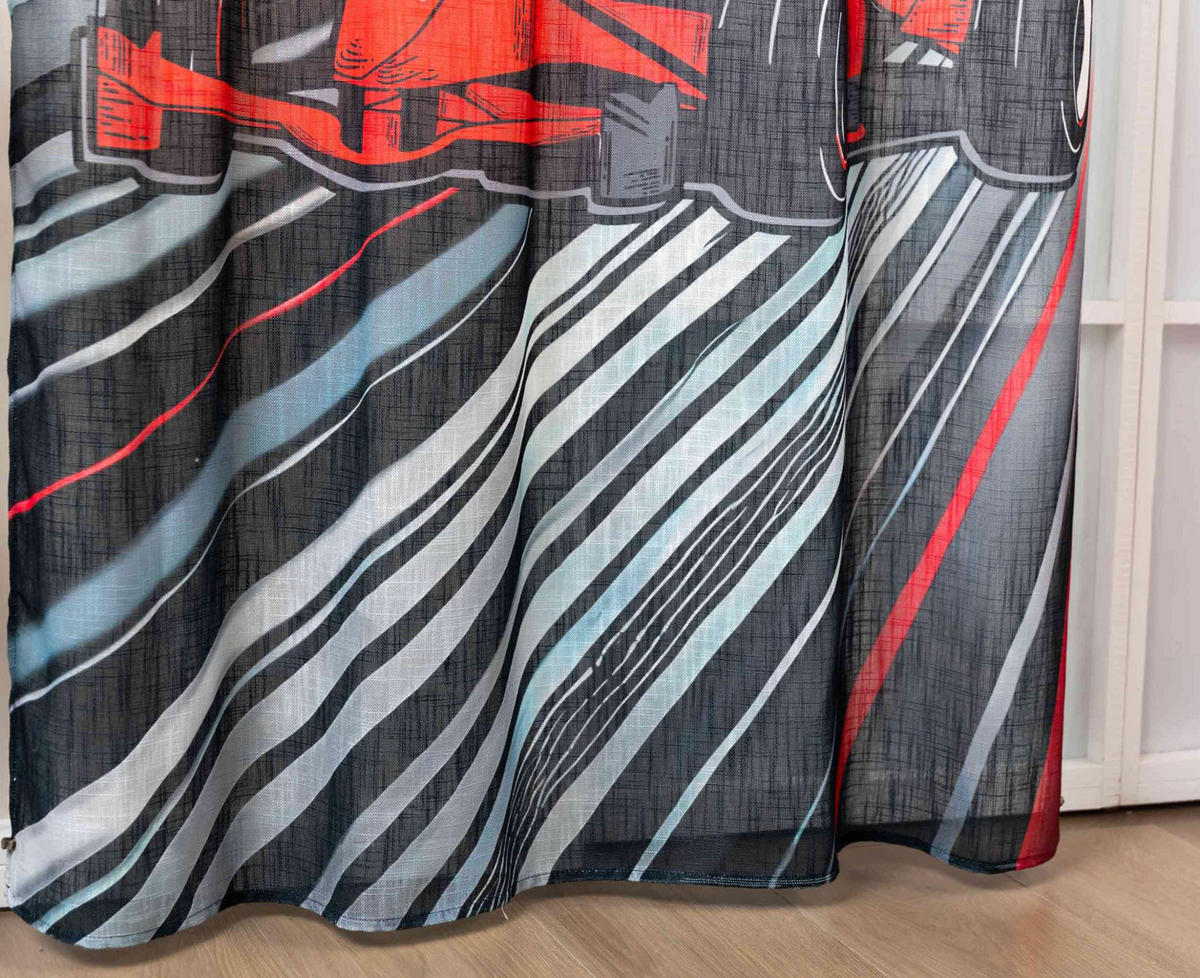 VORHANG SEOUL HxB 245x140 cm Schwarz - Schwarz, Textil (140/245cm) - Gardinenbox