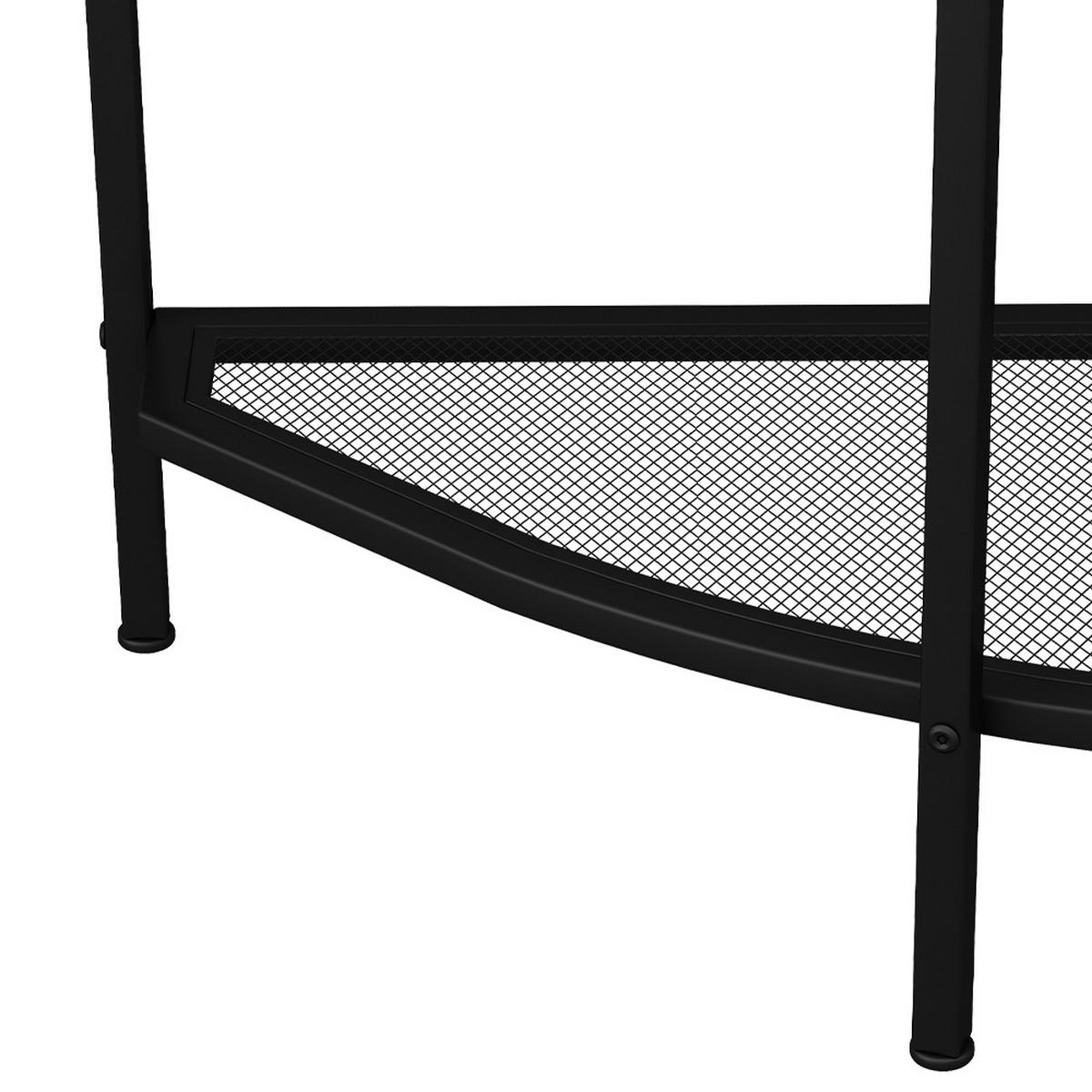 KONSOLENTISCH Fyrk Eiche rustikal 92 x 81.5 cm mit offener Ablage - Wildeiche/Schwarz, Holzwerkstoff (30/92/81.5cm) - Vicco