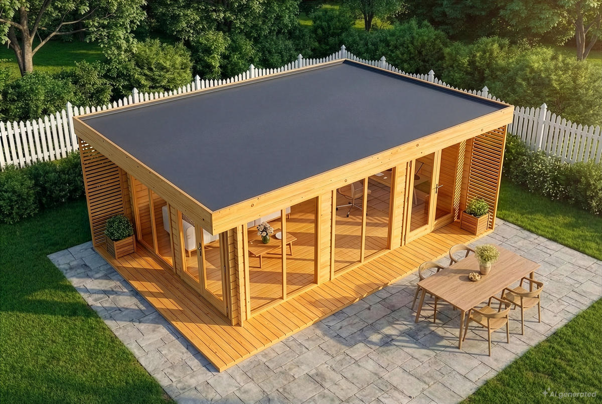 GARTENHAUS Holz Viva - Pinienfarben, Holz (670/243/482cm) - Alpholz