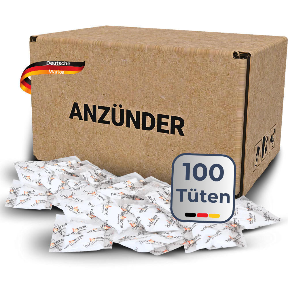 KAMINANZÜNDER 100 Stk. Ideal für Kamin Grill & Feuer Geruchlo - Weiß, Kunststoff (20/18/20cm) - DELUKE