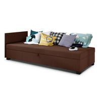 SCHLAFSOFA Misti II - Schwarz/Braun, Holz/Kunststoff (197/66/80cm)