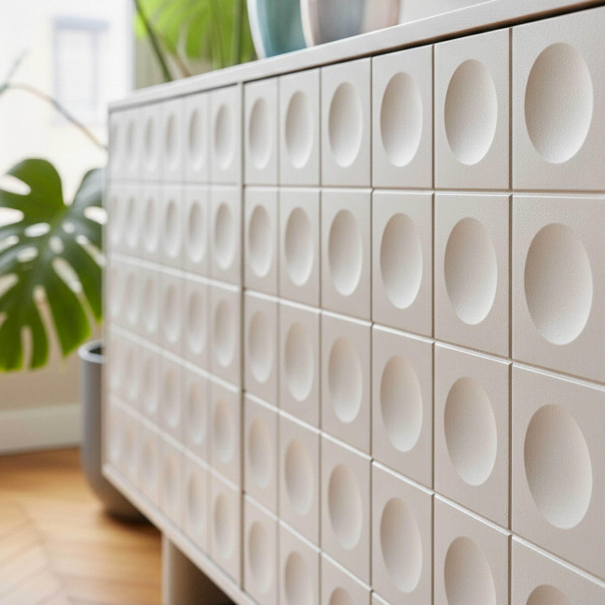 SIDEBOARD, Beigefarbe - Beige, Holz (40/78/160cm) - Oviala