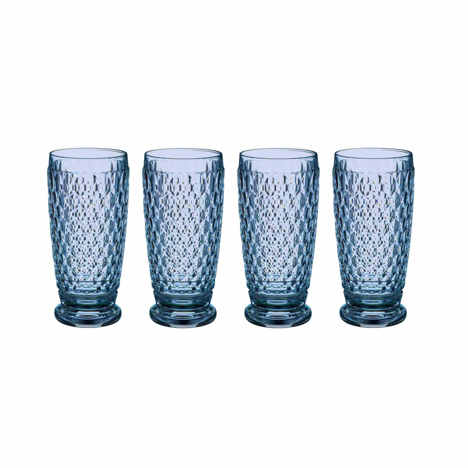 LONGDRINKGLÄSER Boston Coloured Blau 400 ml 4er Set - Blau, Glas (0.4L) - Villeroy & Boch