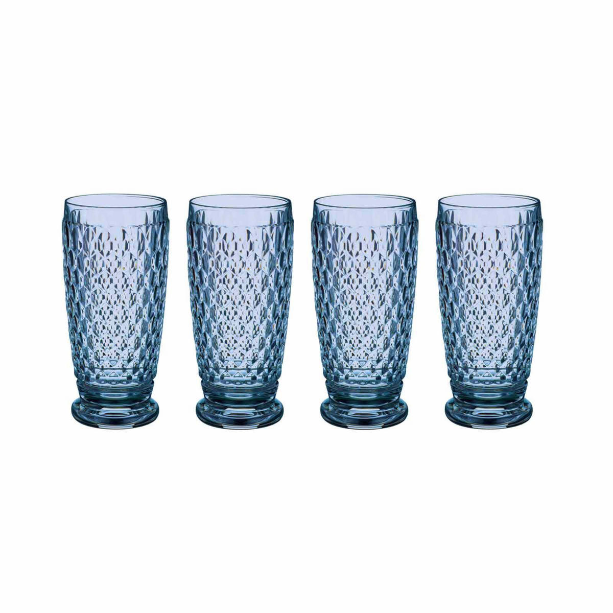 LONGDRINKGLÄSER Boston Coloured Blau 400 ml 4er Set - Blau, Glas (0.4L) - Villeroy & Boch