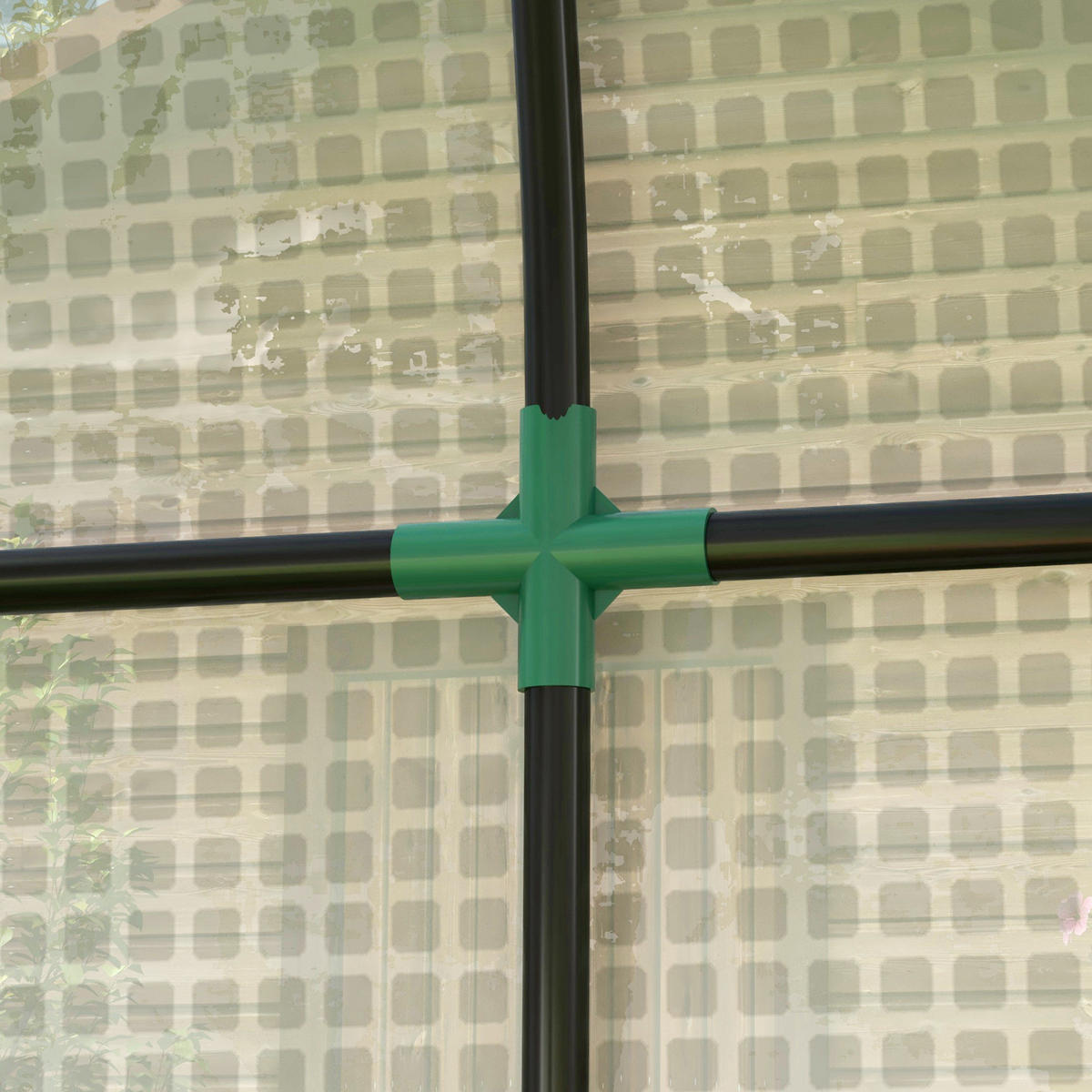 GEWÄCHSHAUS DE-11962 mit 2 Reißverschlusstüren Weiß - Weiß, Kunststoff (100/178/200cm) - ComfortXL