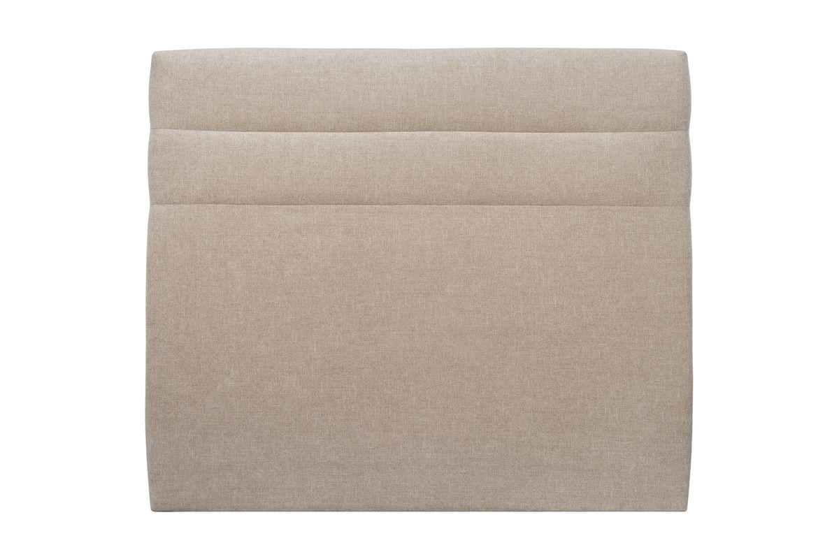 KOPFTEIL Modell Linien – Beigebrauner Stoff 140 cm - Beige/Braun, Karton/Holz (140/120/10cm) - Sommeil de Plomb