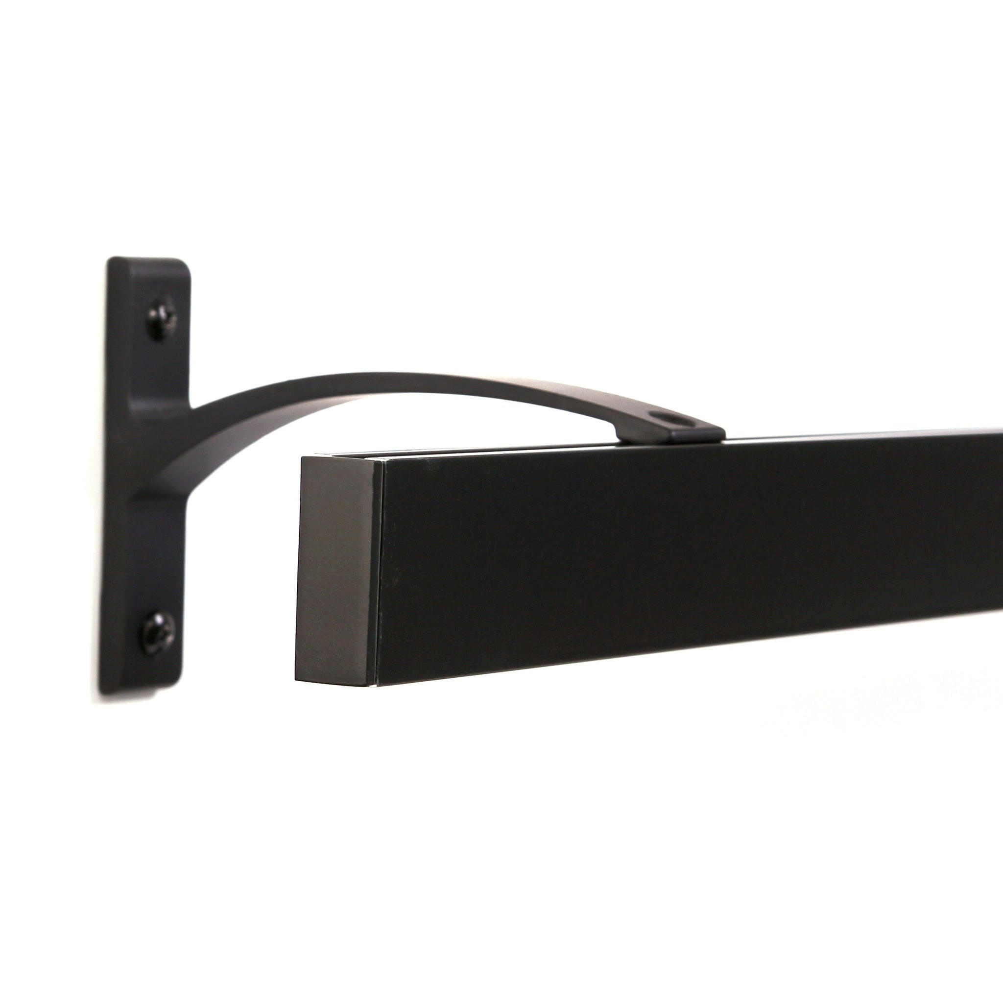 GARDINENSCHIENE auf Maß 1-lauf Wandmontage Curve 510cm - Schwarz, Metall (510cm) - Deco-Raum