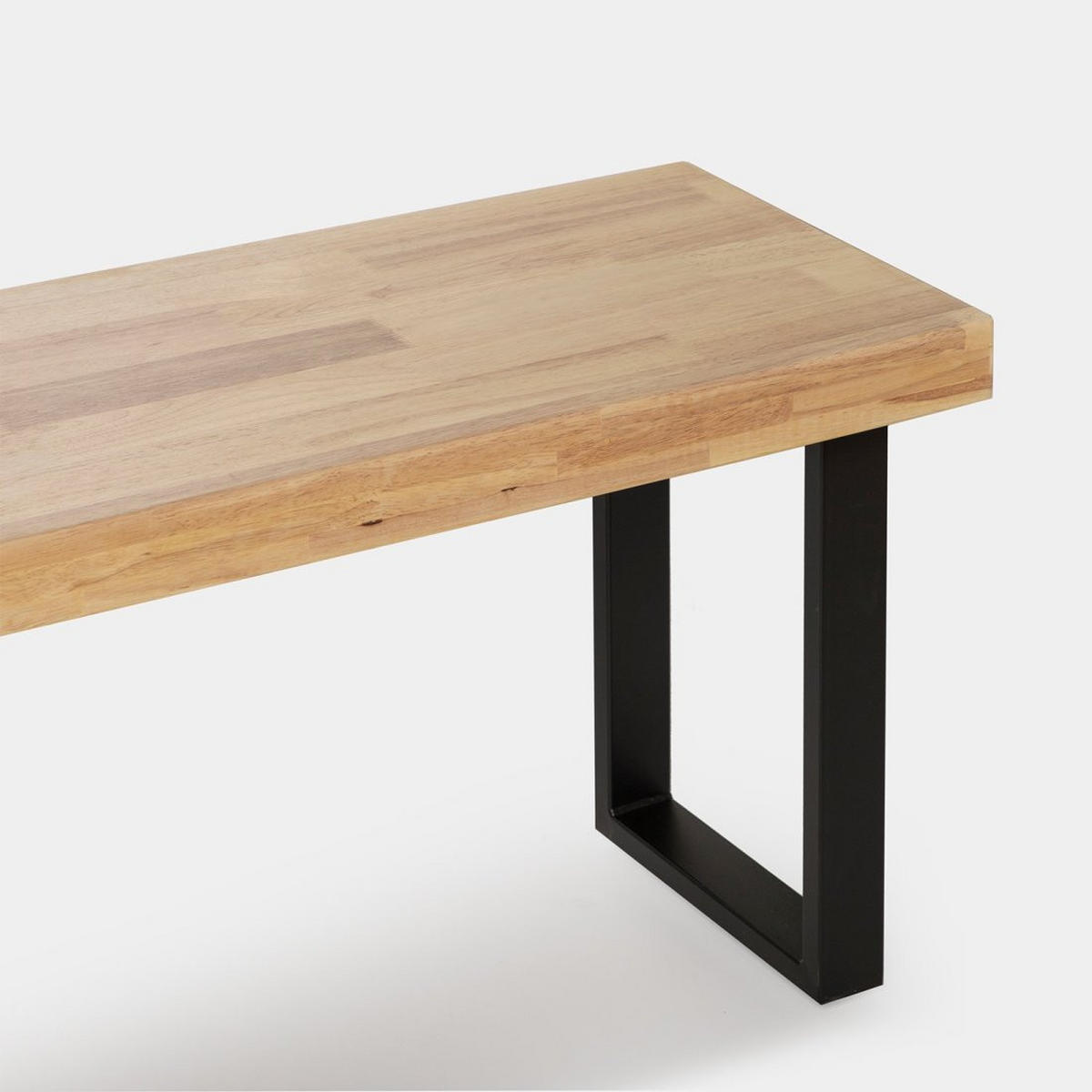 BANK Alys Natürlich 120 cm x 47 cm - Schwarz/Naturfarben, Holz (120/47/34cm)