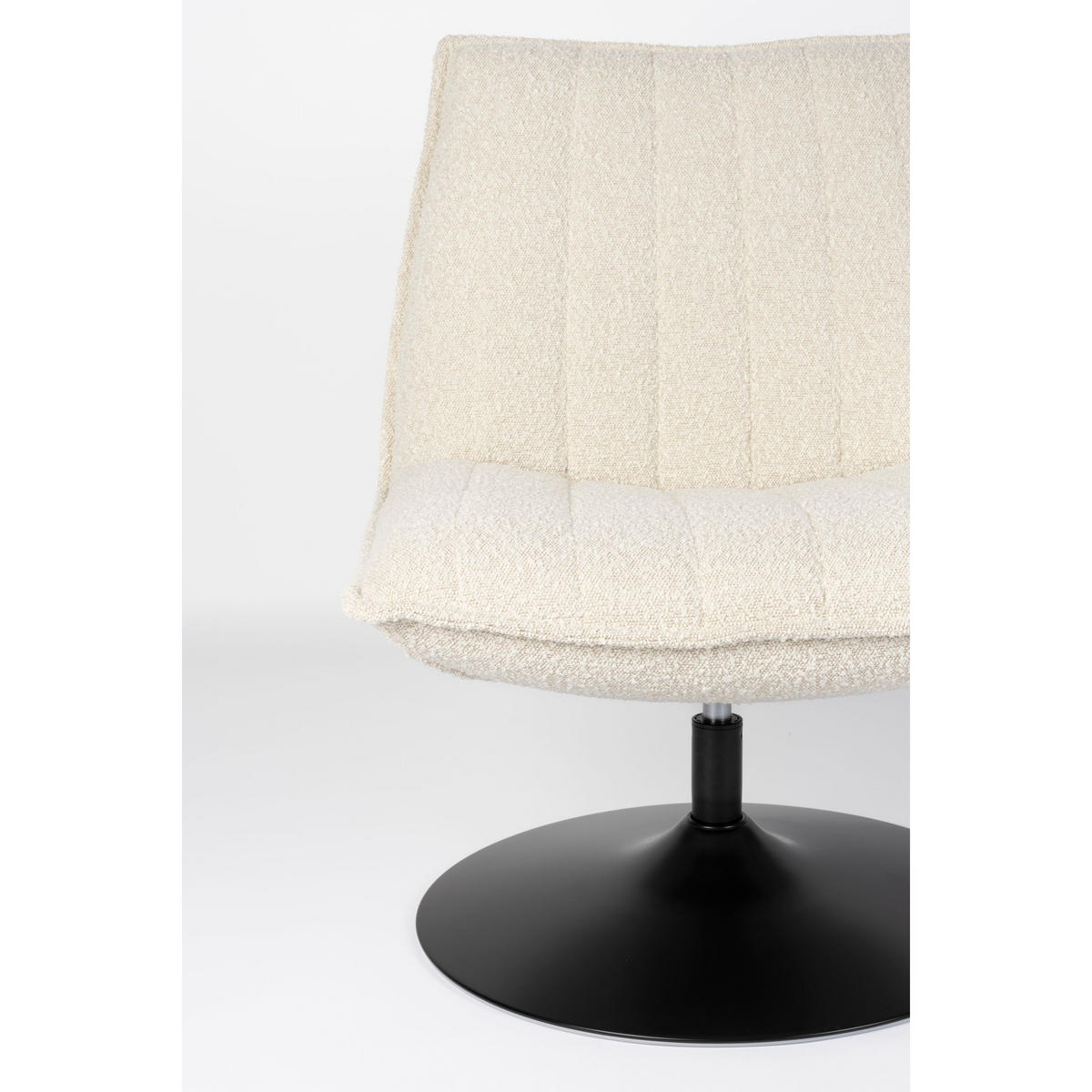 SESSEL Jax Bouclé Weiß - Creme/Weiß, Textil (68/85/79cm) - Housecraft Living