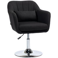 SESSEL Höhenverstellbar Loungesessel mit Armlehne Kissen Schwarz - Schwarz, Textil (60/91/60cm) - HOMCOM