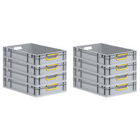 EUROBOX 8x Nextgen Color 12x40x60cm 23 Liter Griffe Gelb Offen - Gelb, Kunststoff (40/12/60cm) - PROREGAL