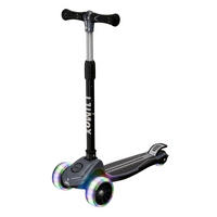 KINDERROLLER Lumox höhenverstellbarer Lenker inkl. Leuchtränder schwarz - Schwarz, Metall (59/28/81cm) - Juskys