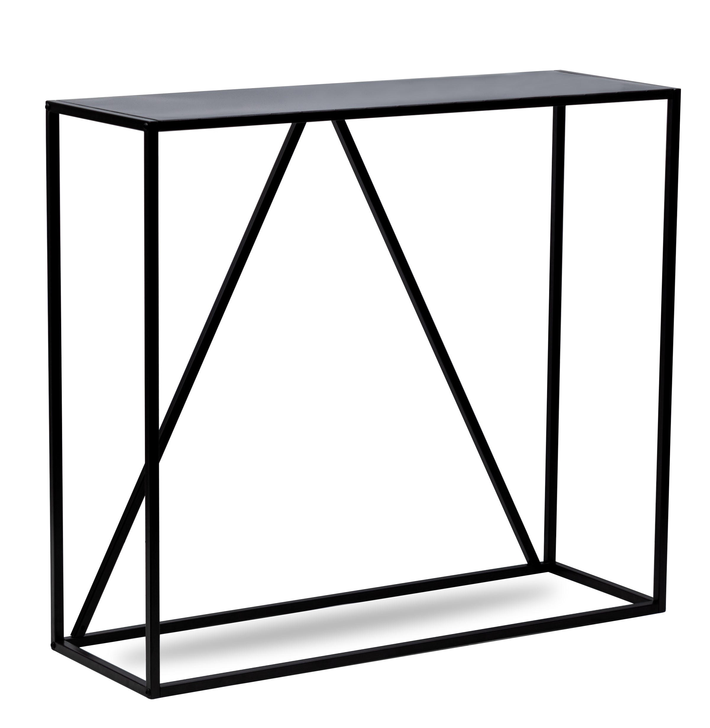 KONSOLENTISCH Rechteckig Schwarz 90 x 30 x 80 cm - Schwarz, Metall (30/90/80cm) - Nordlys