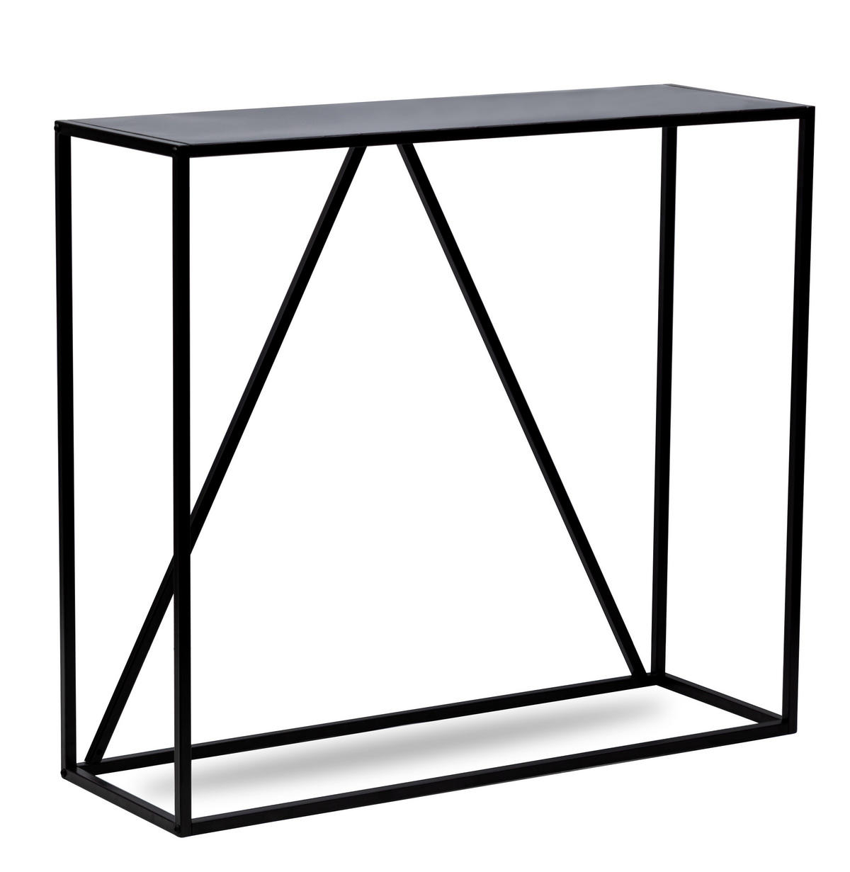 KONSOLENTISCH Rechteckig Schwarz 90 x 30 x 80 cm - Schwarz, Metall (30/90/80cm) - Nordlys