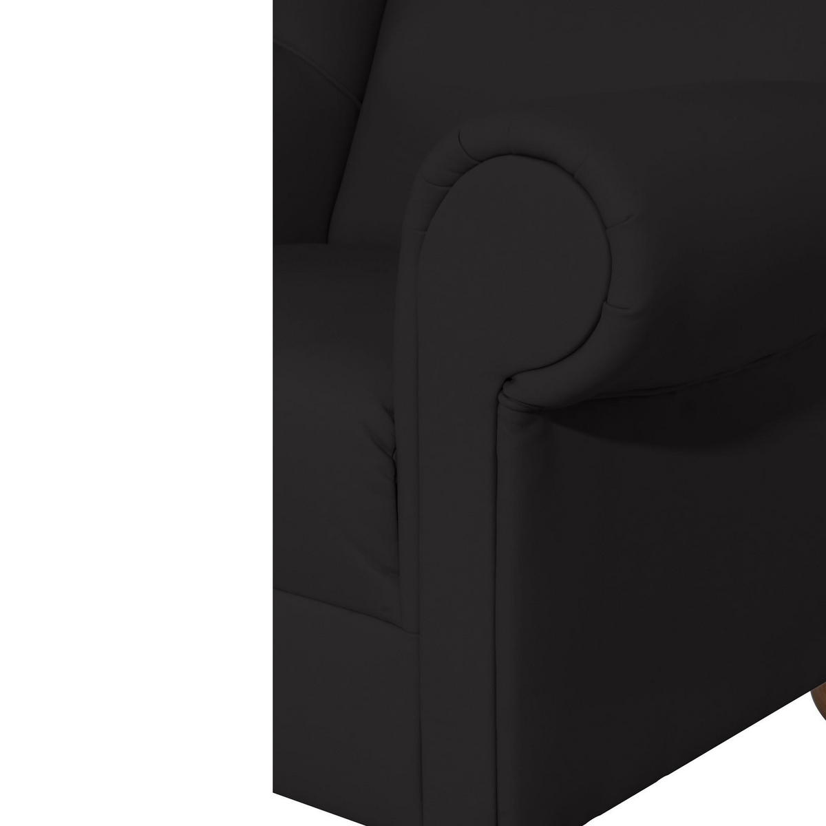 OHRENBACKENSESSEL Kasha Bezug Kunstleder Buche natur / schwarz - Buchefarben/Schwarz, Kunststoff (93/103/87cm) - 58aufmkessel