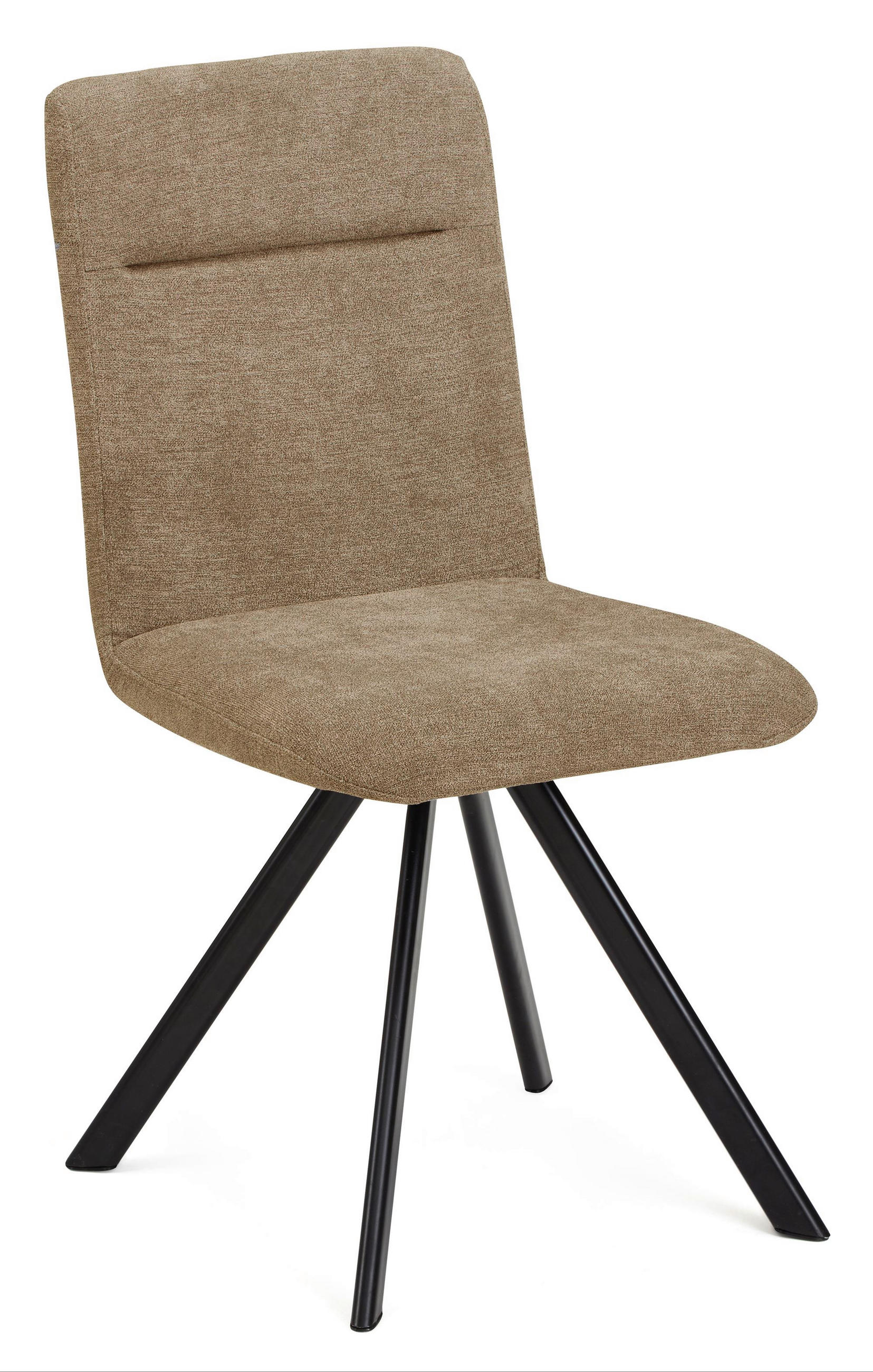 ESSZIMMERSTUHL 2er-Set Doralyn 2 Metall+Microfaser Schwarz/Braun - Schwarz/Braun, Kunststoff (47/92/60cm) - 58aufmkessel