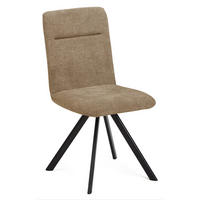 ESSZIMMERSTUHL 2er-Set Doralyn 2 Metall+Microfaser Schwarz/Braun - Schwarz/Braun, Kunststoff (47/92/60cm) - 58aufmkessel