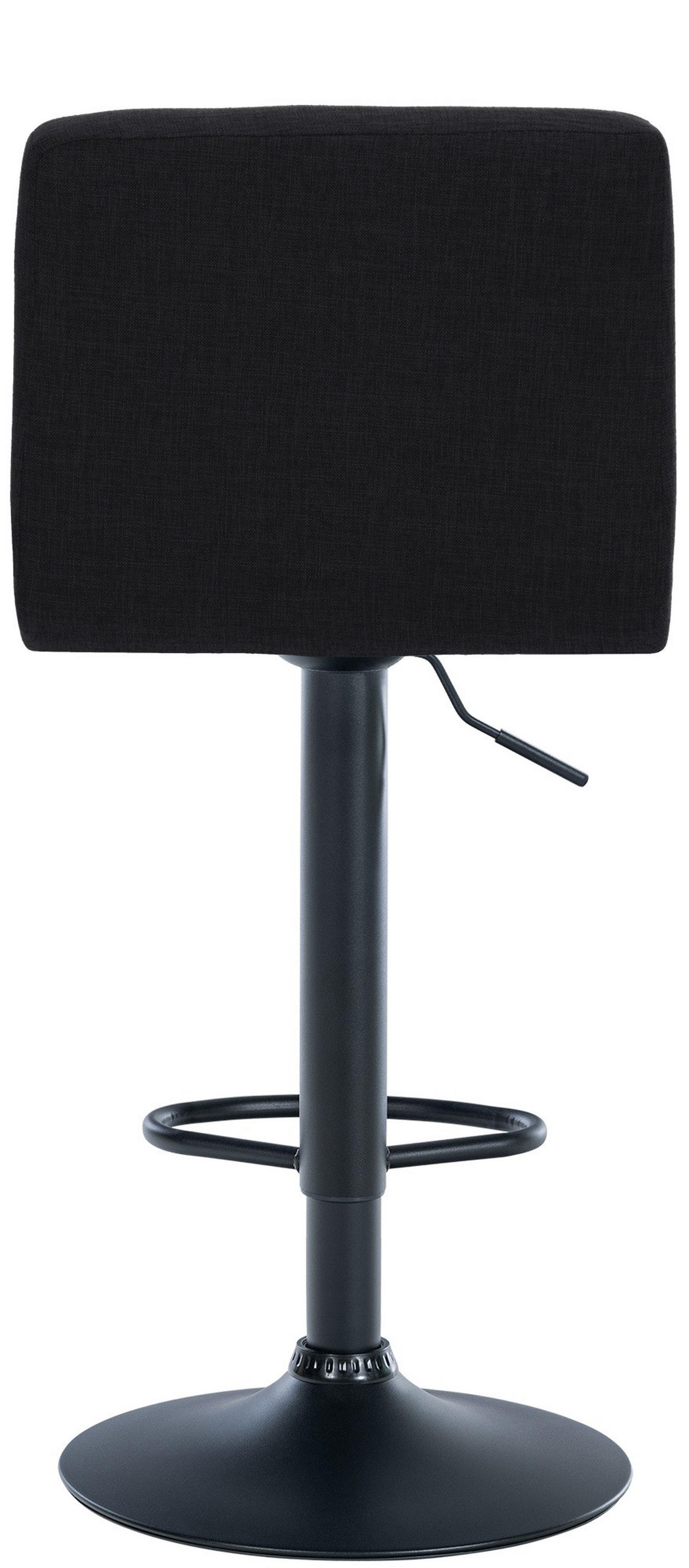 BARHOCKER MADRID Schwarz Stoff Schwarz - Schwarz, Textil/Metall (46/94/47cm) - DELUKE
