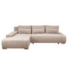 ECKSOFA Bloom mit Bettkasten und Schlaffunktion L-Form - Beige, Textil (267/185cm)