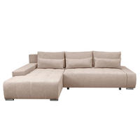 ECKSOFA Bloom mit Bettkasten und Schlaffunktion L-Form - Beige, Textil (267/185cm)