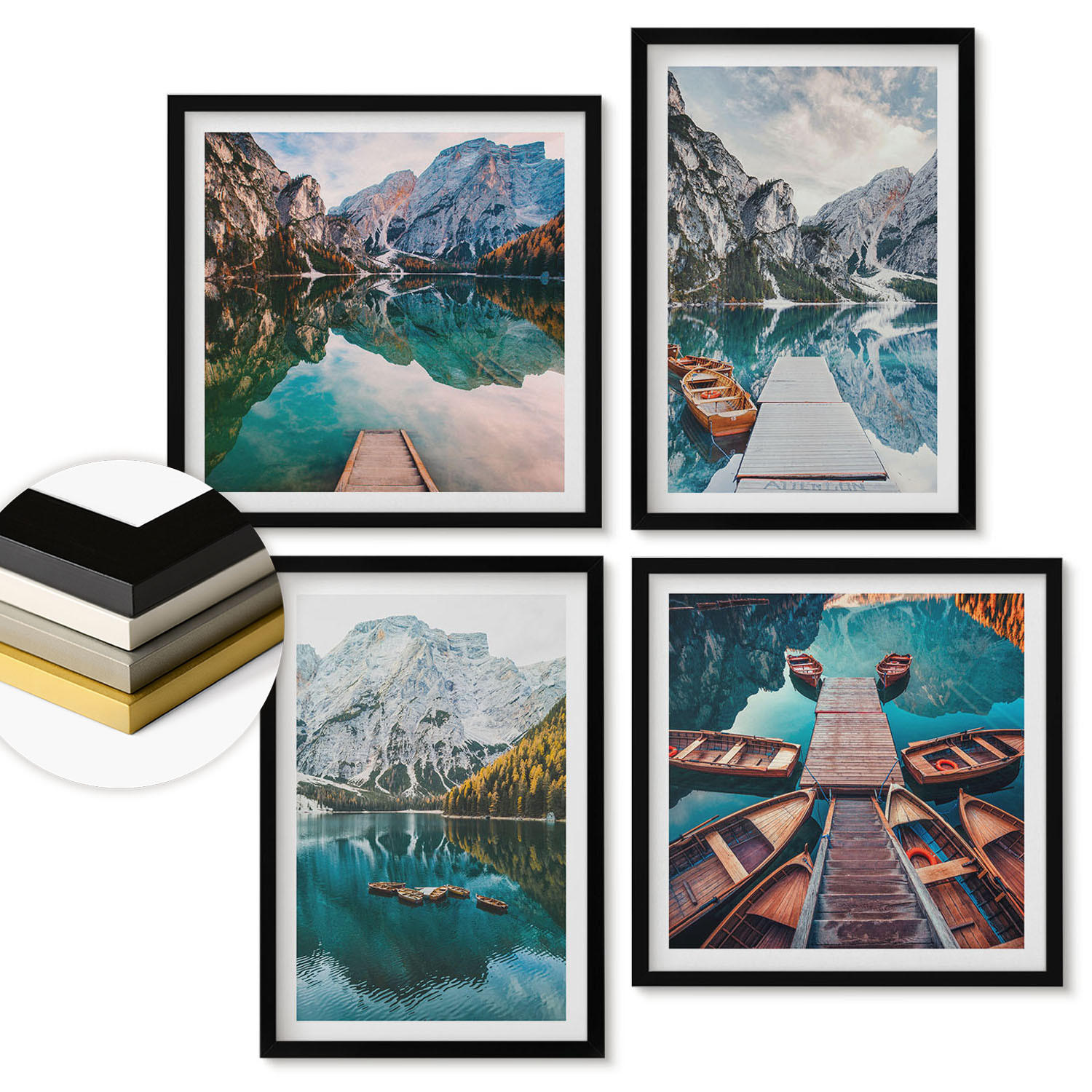 ArtPrintCave Wandbilder Schwarz 50x50 cm