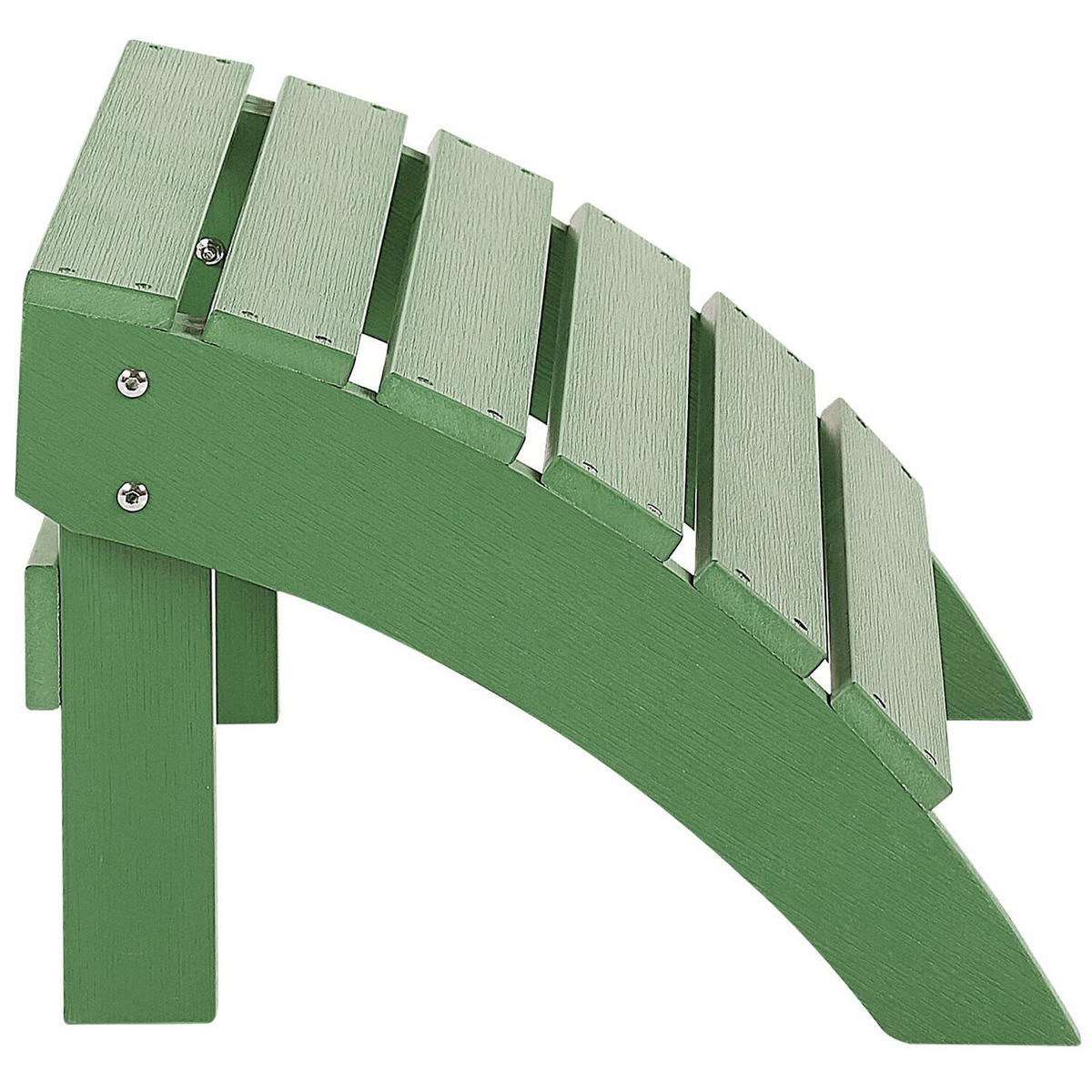 FUSSHOCKER Kunstholz grün Adirondack - Grün, Kunststoff (50/34/43cm) - Beliani