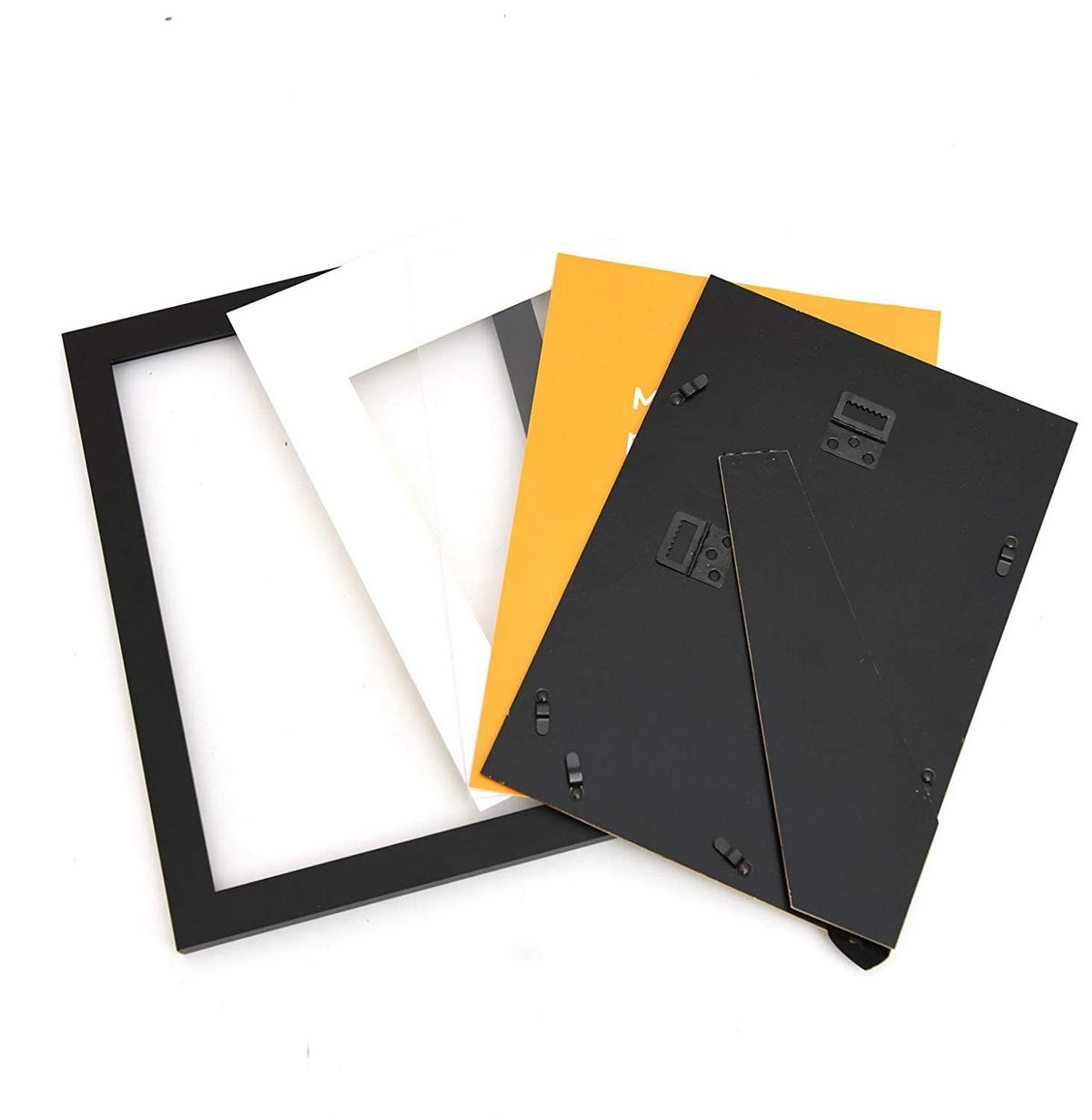 RAHMEN Set mit 10 aus MDF und Acrylglas Schutz und Aussteller für Fotografien, Bilder, Poster, Gemälde, Dekoration für Haus Farbe Schwarz A4 - Schwarz, Holz (21/3/29.7cm) - Nacnic