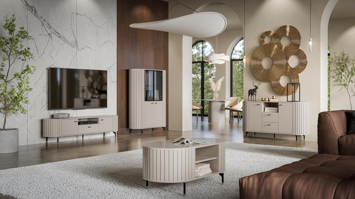 ESSTISCH Zante Kaschmir - Kaschmir/Beige, Holzwerkstoff (120/120/75cm) - Bettso