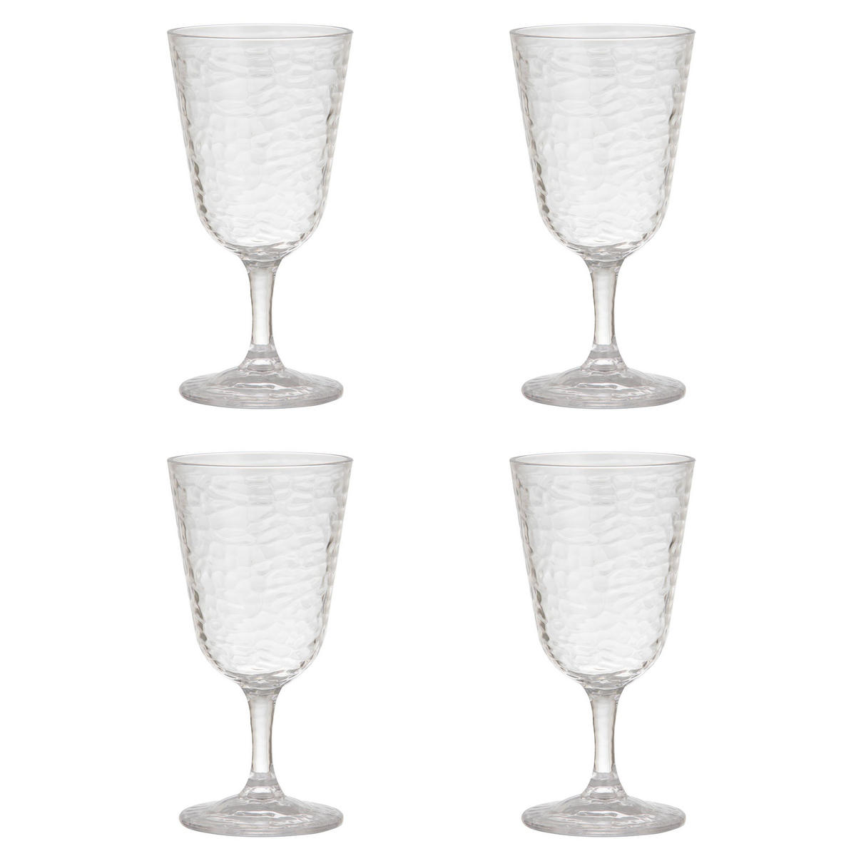 GLÄSER-SET Byron 4er Set Weinglas - Klar, Kunststoff - Ladelle
