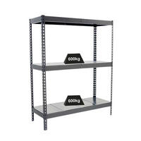 SCHWERLASTREGAL METAL BEAST THREE | HxBxT 200x180x60cm | Fachlast 600kg | Grau - Grau, Metall (180/200/60cm) - PROREGAL