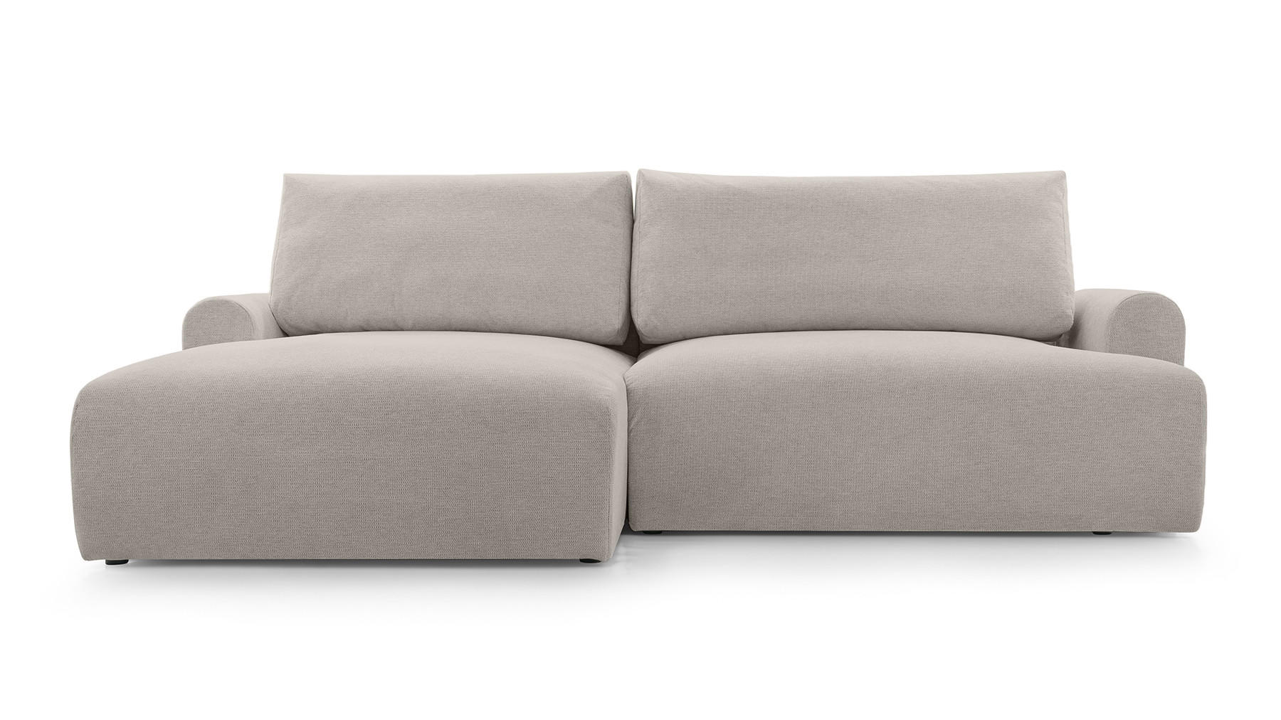 ECKSOFA mit Schlaffunktion Bordon, Beige - Beige, Textil (150/260cm) - Fedve