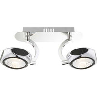 LED DECKENLEUCHTE Glas Silber Chrom - Silberfarben, Glas (31/9.3/15cm) - Globo Lighting