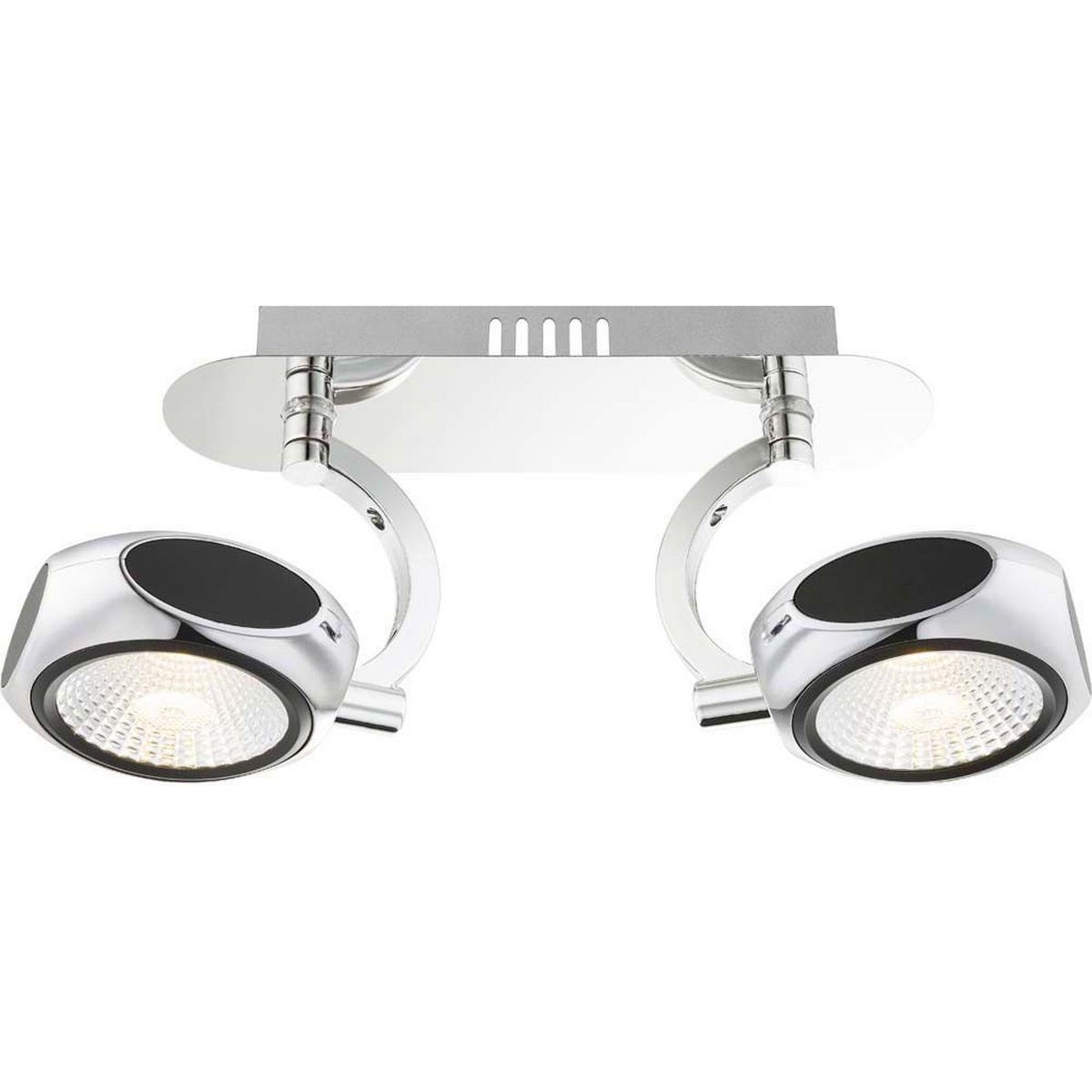 LED DECKENLEUCHTE Glas Silber Chrom - Silberfarben, Glas (31/9.3/15cm) - Globo Lighting