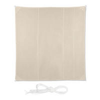 SONNENSEGEL - Beige, Textil/Metall (500/500cm) - Relaxdays