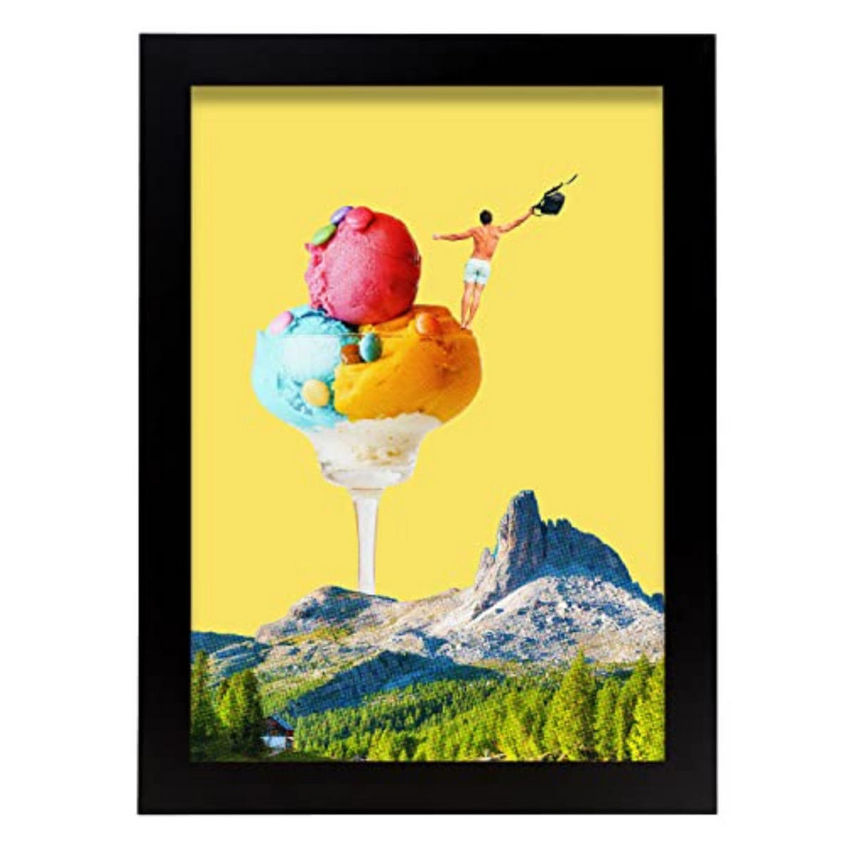 POSTER Eis & Nüsse A4 Rahmenlos - Klar, Papier (29.7/5/21cm) - Nacnic