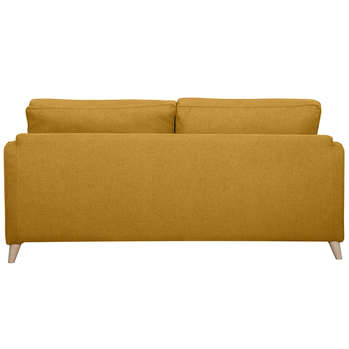 SCHLAFCOUCH Skandinavisch 3-Sitzer Kumingelb Matratze 10cm PAPEL - Gelb, Textil (102/77/180cm) - Miliboo