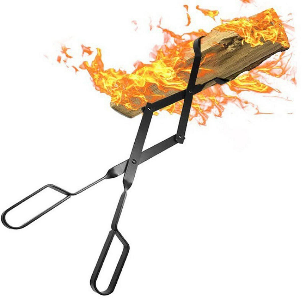 ZANGE – Kaminzubehör für Campingkamine, Kamine im Haus und Öfen im Freien – 66 cm - Schwarz, Metall (66/6.3/6.3cm) - DCA