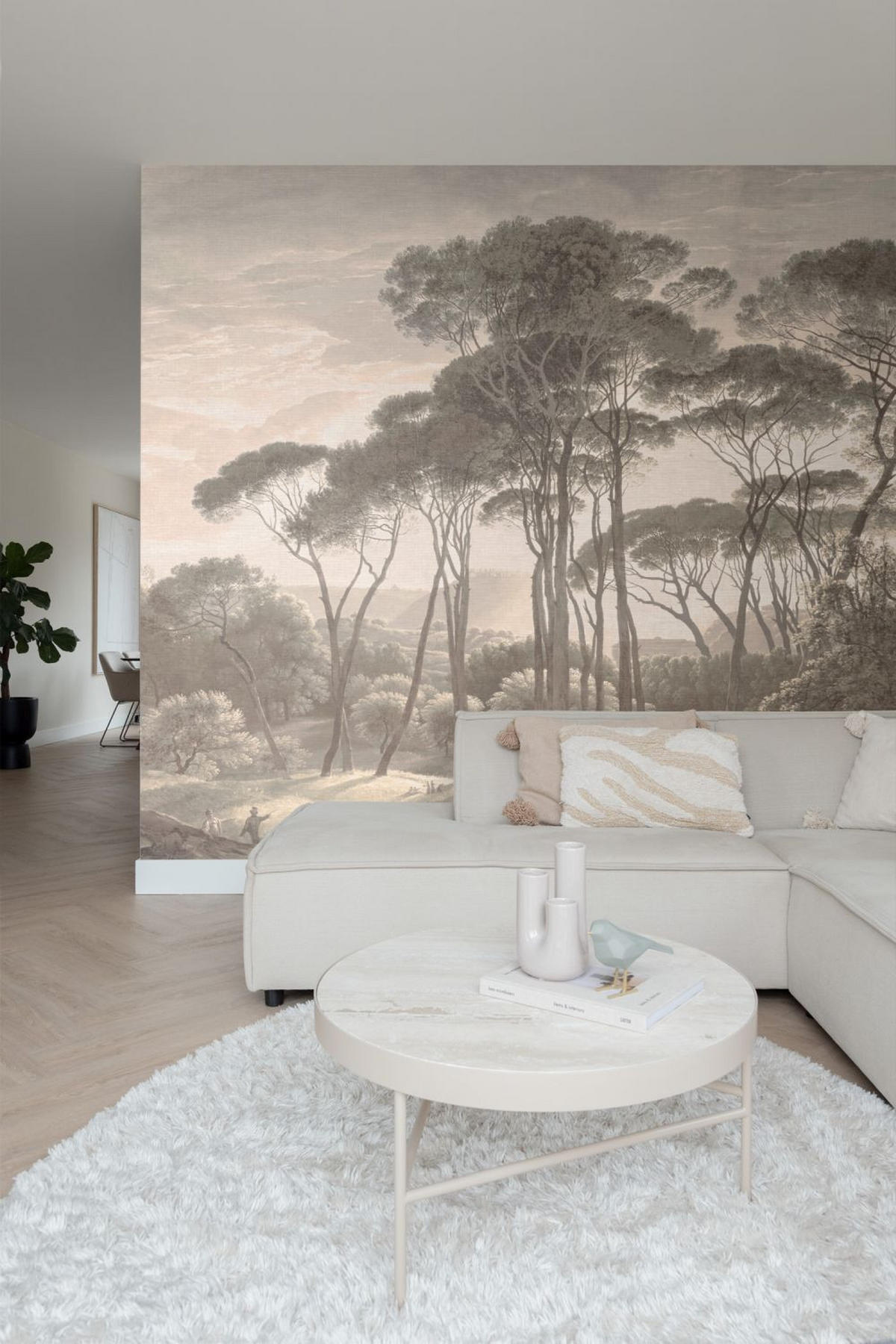 FOTOTAPETE italienische Landschaft 4 x 2.79 m - Grün, Papier (400/279cm) - ESTAhome