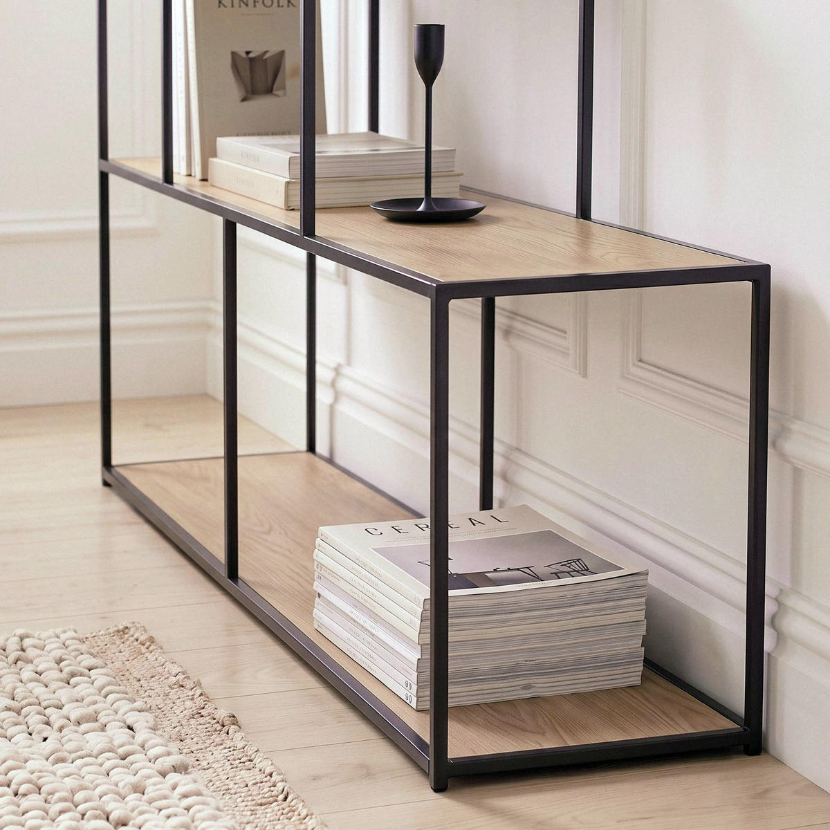 BÜCHERREGAL im Treppen-Design - L160 x H157 cm - Colorado - Schwarz, Holzwerkstoff (30/157/11cm) - Calicosy