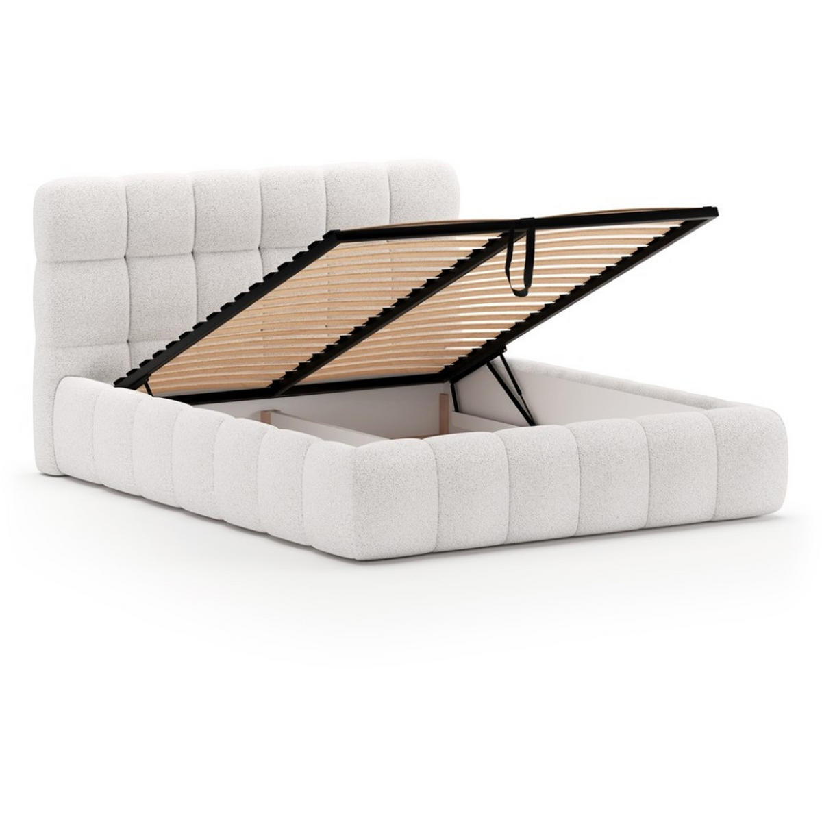 POLSTERBETT Cleo ohne Matratze und Topper, 180x200 cm, Beige - Beige, Textil (180/200cm) - Beautysofa