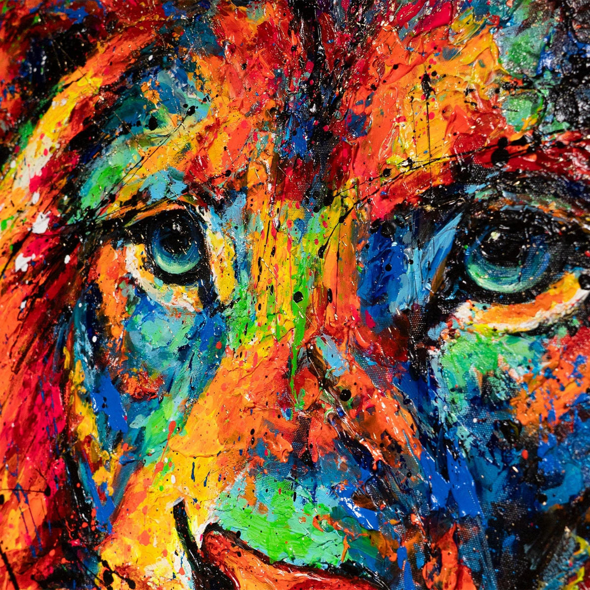 GEMÄLDE König der Farben Schattenfugenrahmen Weiß 120x80 cm - Weiß, Holz (120/80cm) - YS-art gallery