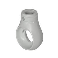 MARKISENÖSE Rund 12 mm Ral 7035 für Kugelhaken - Grau, Kunststoff (1.2/5.2/5.2cm) - BAUHELD