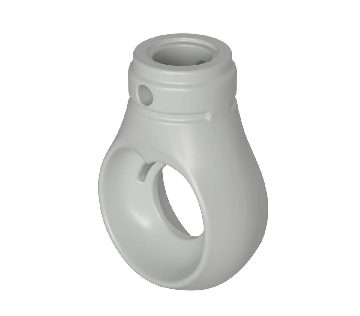 MARKISENÖSE Rund 12 mm Ral 7035 für Kugelhaken - Grau, Kunststoff (1.2/5.2/5.2cm) - BAUHELD