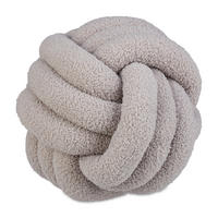 KNOTENKISSEN - Grau, Kunststoff/Textil (25/25cm) - Relaxdays