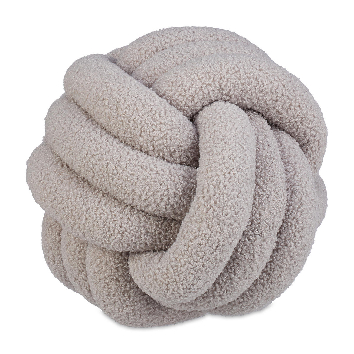 KNOTENKISSEN - Grau, Kunststoff/Textil (25/25cm) - Relaxdays