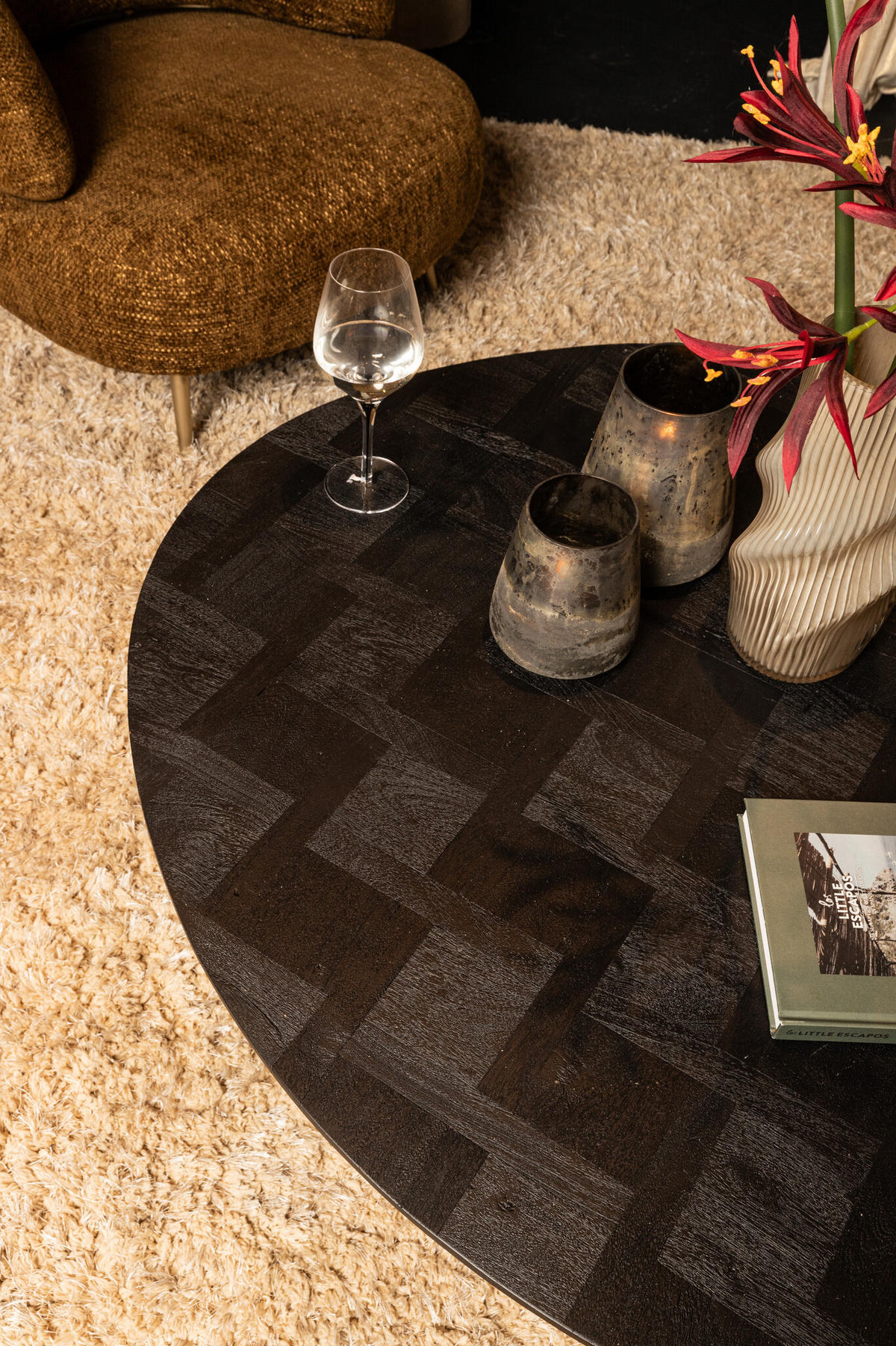 COUCHTISCH Fieron Schwarz 111/108/40cm - Schwarz, Holz (111/108/40cm) - PTMD Collection