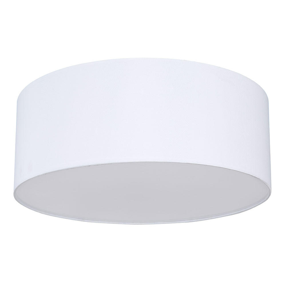 DECKENLEUCHTE Metall Textil Weiß Bluetooth Lautsprecher - Weiß, Textil (40/40/17.5cm) - Globo Lighting