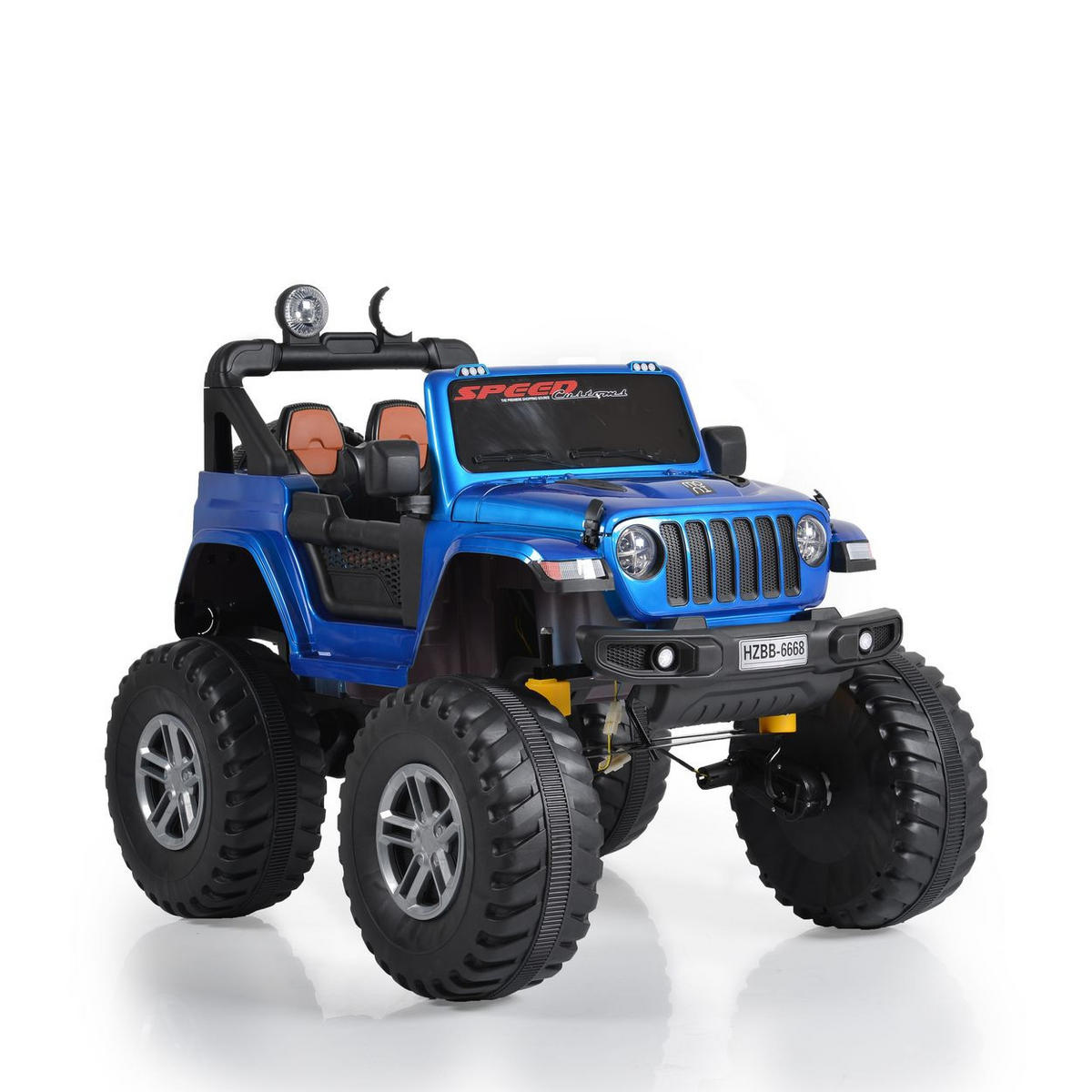 ELEKTROAUTO Fuego blau Fernbedienung, Musikfunktion, vier Motoren, Licht - Blau, Kunststoff (118/80/92cm) - Moni